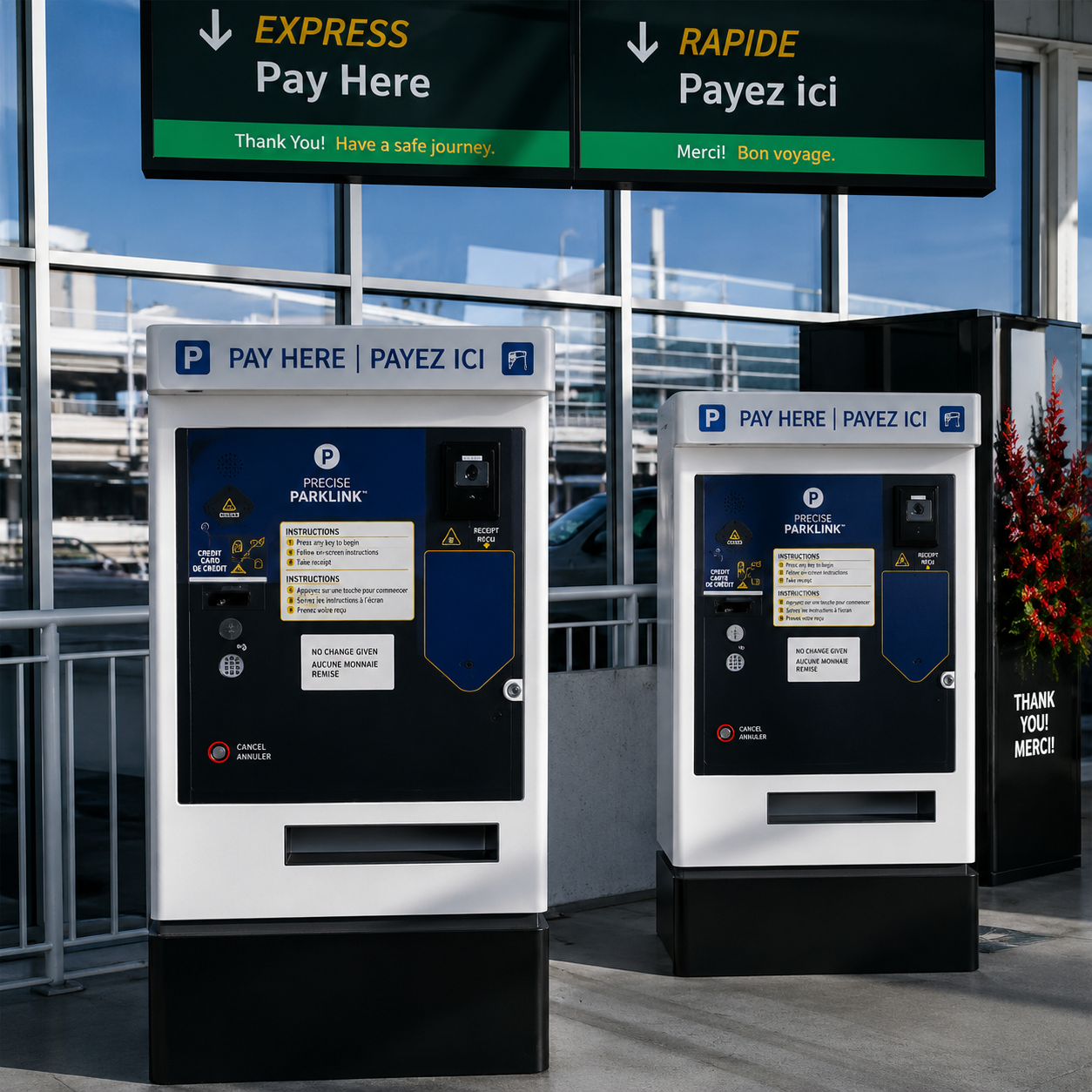 STERN piezo switches on a parking boom barrier